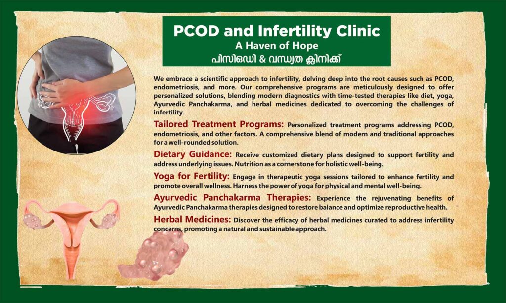Woman undergoing Ayurvedic PCOD treatment at Kalarickal Clinic